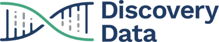 discovery data logo with a dna strand